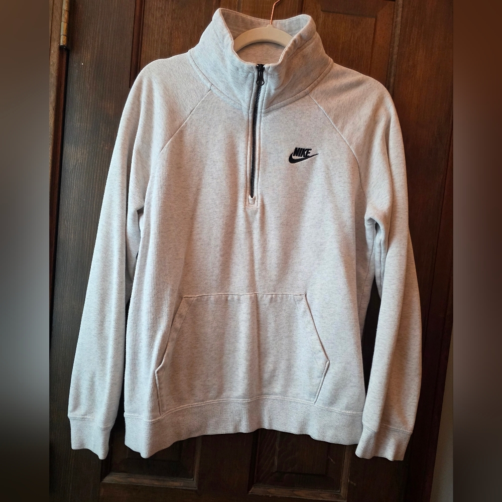 Nike Light Gray Zip-Up Jacket